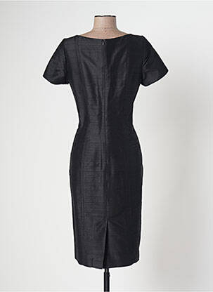 Robe mi-longue manches courtes manches courtes noir PAULE VASSEUR femme