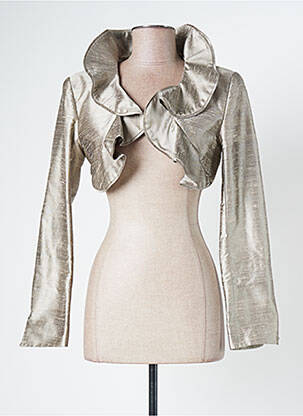 Boléro effet matière satinée gris PAULE VASSEUR femme