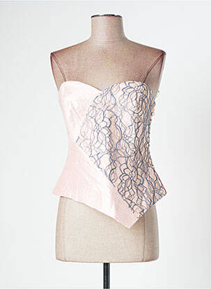 Top coupe cintrée sans manche rose PAULE VASSEUR femme