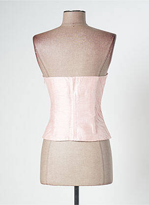 Top coupe cintrée sans manche rose PAULE VASSEUR femme