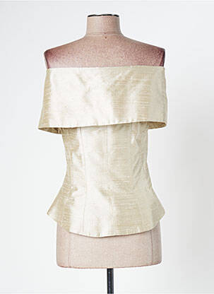 Boléro effet matière satinée beige PAULE VASSEUR femme