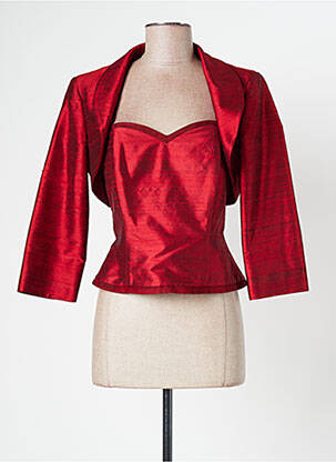 Top coupe cintrée sans manche rouge PAULE VASSEUR femme