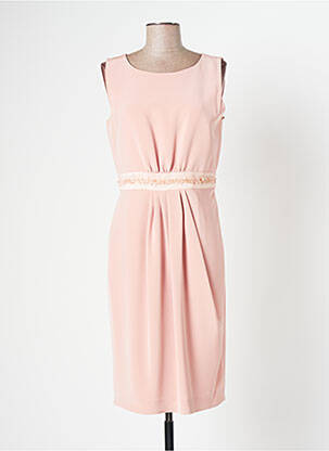Robe mi-longue sans manche sans manche rose PAULE VASSEUR femme
