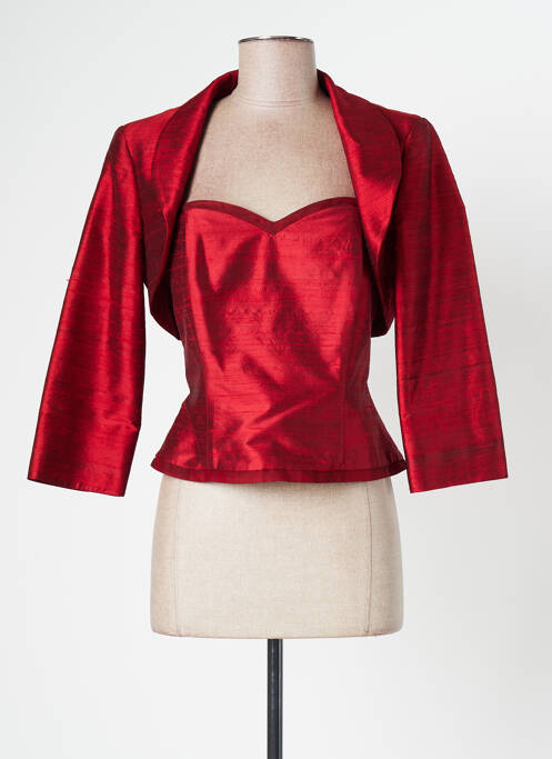 Top coupe cintrée sans manche rouge PAULE VASSEUR femme