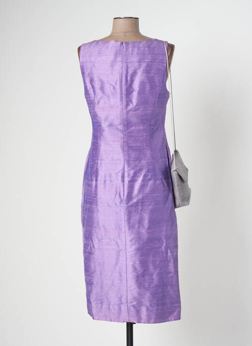 Robe mi-longue violet PAULE VASSEUR pour femme