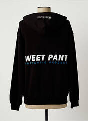 Sweat-shirt à capuche noir SWEET PANTS pour femme seconde vue