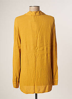 Tunique manches longues tissage crêpe jaune LAUREN VIDAL femme