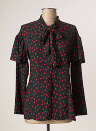 Chemisier coupe fluide manches longues noir ELEONORA AMADEI femme