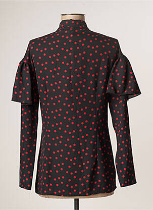 Chemisier coupe fluide manches longues noir ELEONORA AMADEI femme