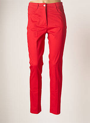 Pantalon slim rouge TRICOT CHIC pour femme