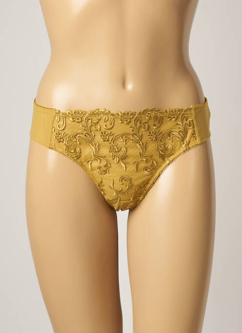 Tanga jaune WACOAL pour femme