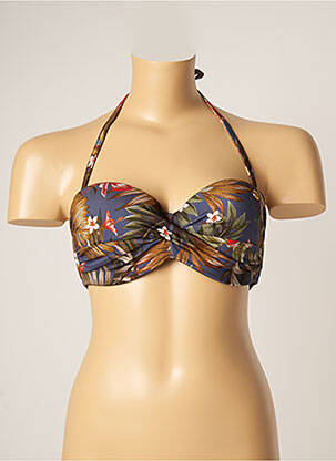 Haut de maillot de bain stretch haut bandeau bleu BANANA MOON femme