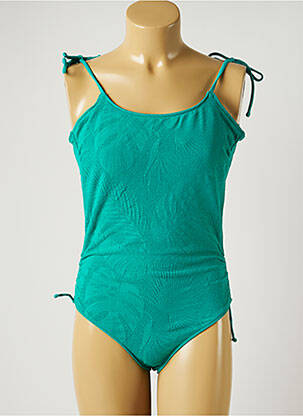 Maillot de bain 1 pièce bretelles élastiquées ajustables vert BANANA MOON femme