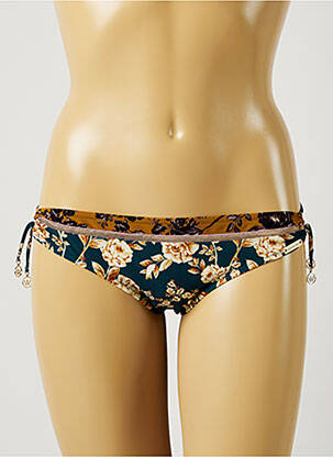 Bas de maillot de bain imprimé fleurs bikini vert WATERCULT femme