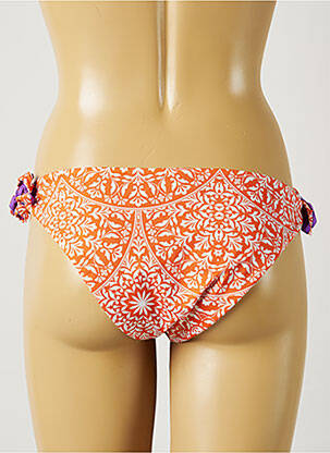 Bas de maillot de bain imprimé fantaisie bikini orange JUSTMINE femme