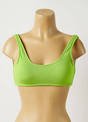 Haut de maillot de bain stretch haut soutien-gorge avec mousse de rembourrage amovible vert BANANA MOON femme
