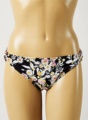 Bas de maillot de bain imprimé fleurs culotte noir BANANA MOON femme