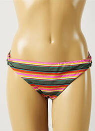 Bas de maillot de bain imprimé rayures culotte vert BANANA MOON femme