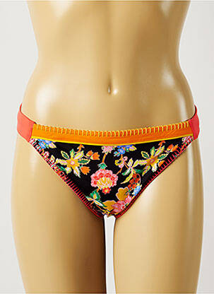 Bas de maillot de bain imprimé fleurs culotte noir BANANA MOON femme