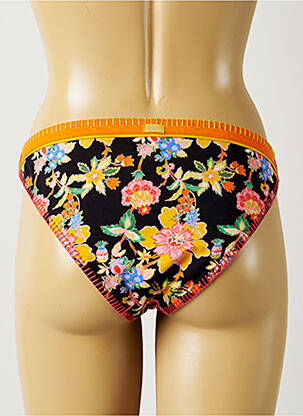 Bas de maillot de bain imprimé fleurs culotte noir BANANA MOON femme