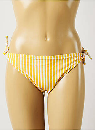 Bas de maillot de bain imprimé rayures bikini jaune BANANA MOON femme