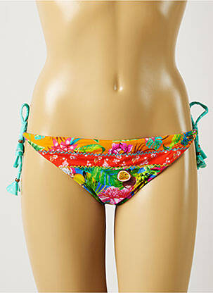 Bas de maillot de bain imprimé tie and dye bikini orange BANANA MOON femme