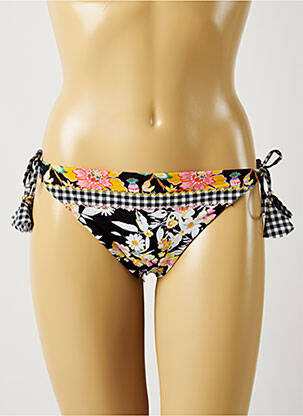 Bas de maillot de bain fermeture liens à nouer bikini noir BANANA MOON femme