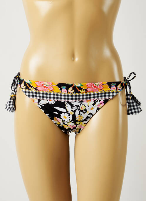 Bas de maillot de bain fermeture liens à nouer bikini noir BANANA MOON femme