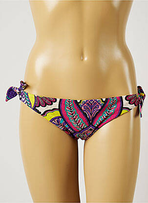 Bas de maillot de bain imprimé fantaisie bikini violet MISS BIKINI femme