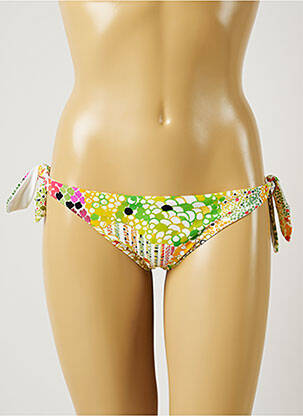 Bas de maillot de bain imprimé fantaisie bikini vert EMAMO femme