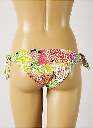 Bas de maillot de bain imprimé fantaisie bikini vert EMAMO femme