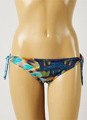 Bas de maillot de bain imprimé fantaisie bikini bleu MISS BIKINI femme