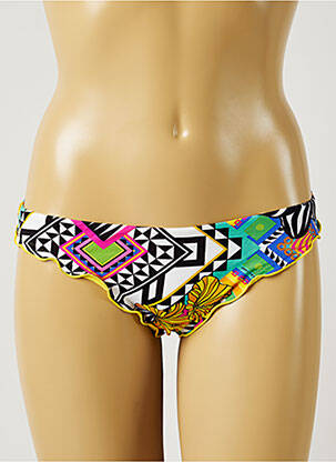 Bas de maillot de bain imprimé fantaisie culotte noir MISS BIKINI femme
