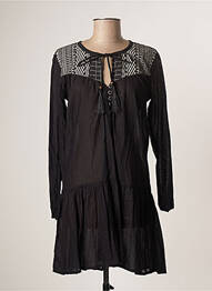 Robe courte manches longues manches longues noir BAMBOO'S femme