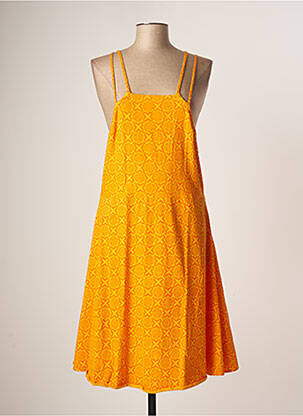 Robe mi-longue orange BAMBOO'S pour femme
