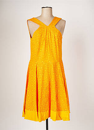 Robe mi-longue orange BAMBOO'S pour femme