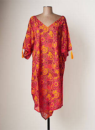 Robe de plage orange BAMBOO'S pour femme