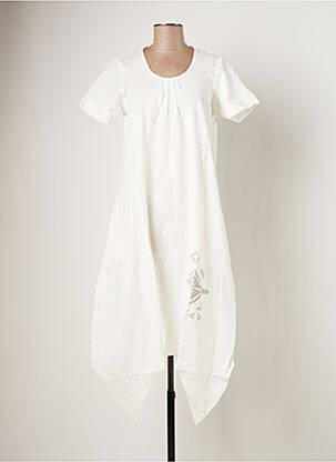 Robe longue blanc BAMBOO'S pour femme