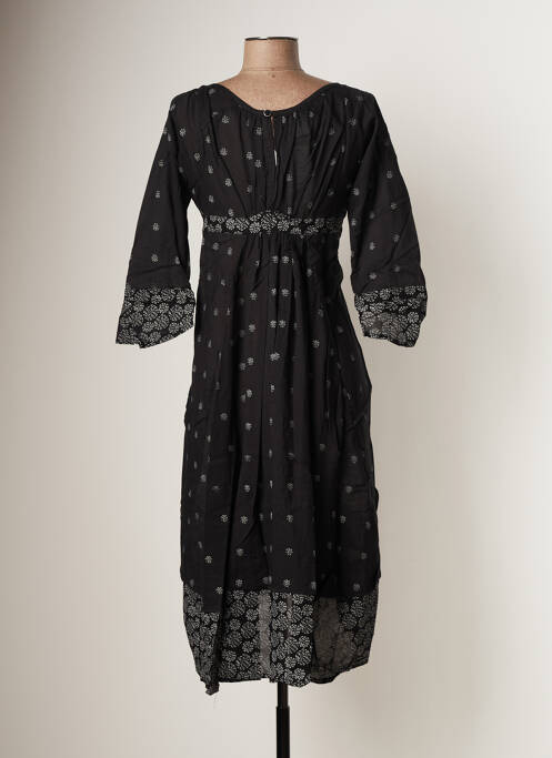 Robe mi-longue noir BAMBOO'S pour femme