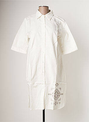 Robe mi-longue manches courtes manches courtes blanc BAMBOO'S femme