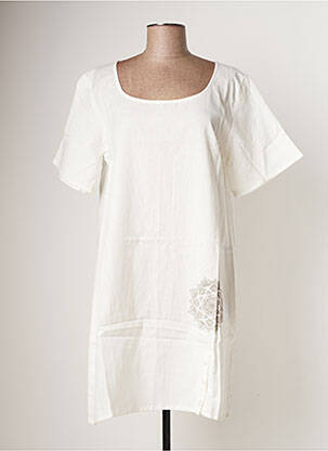 Robe courte blanc BAMBOO'S pour femme