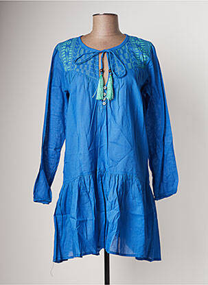 Robe courte bleu BAMBOO'S pour femme