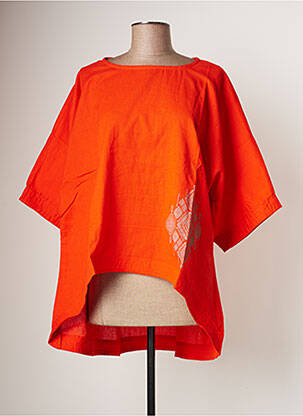 Tunique manches courtes orange BAMBOO'S pour femme