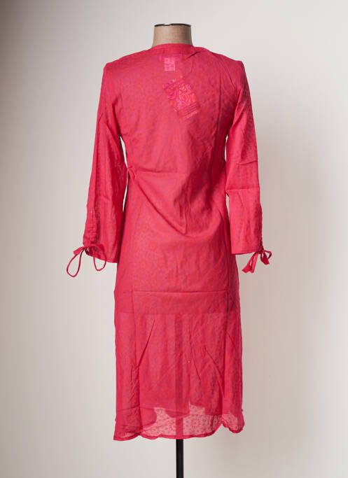 Robe mi-longue rose BAMBOO'S pour femme