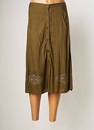 Jupe mi-longue taille normale vert BAMBOO'S femme