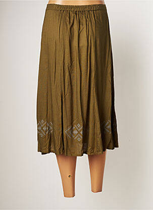 Jupe mi-longue taille normale vert BAMBOO'S femme