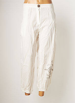Pantalon 7/8 blanc BAMBOO'S pour femme