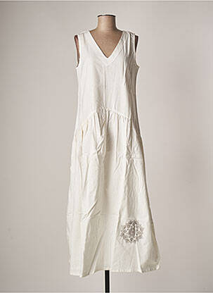 Robe longue blanc BAMBOO'S pour femme