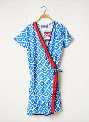 Combishort coupe cintrée manches courtes bleu BAMBOO'S femme