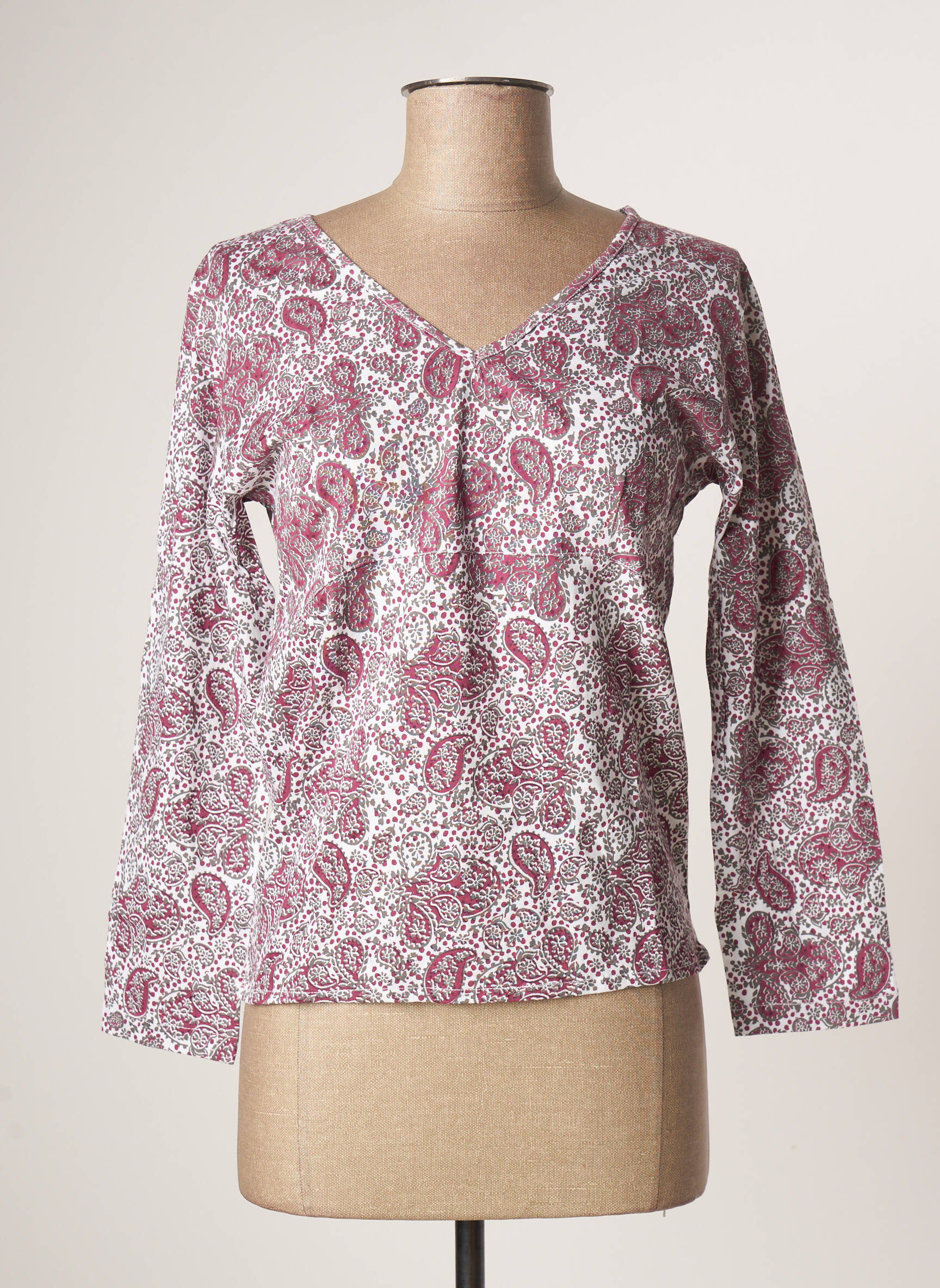 Polo manches longues manches longues rouge BAMBOO'S femme
